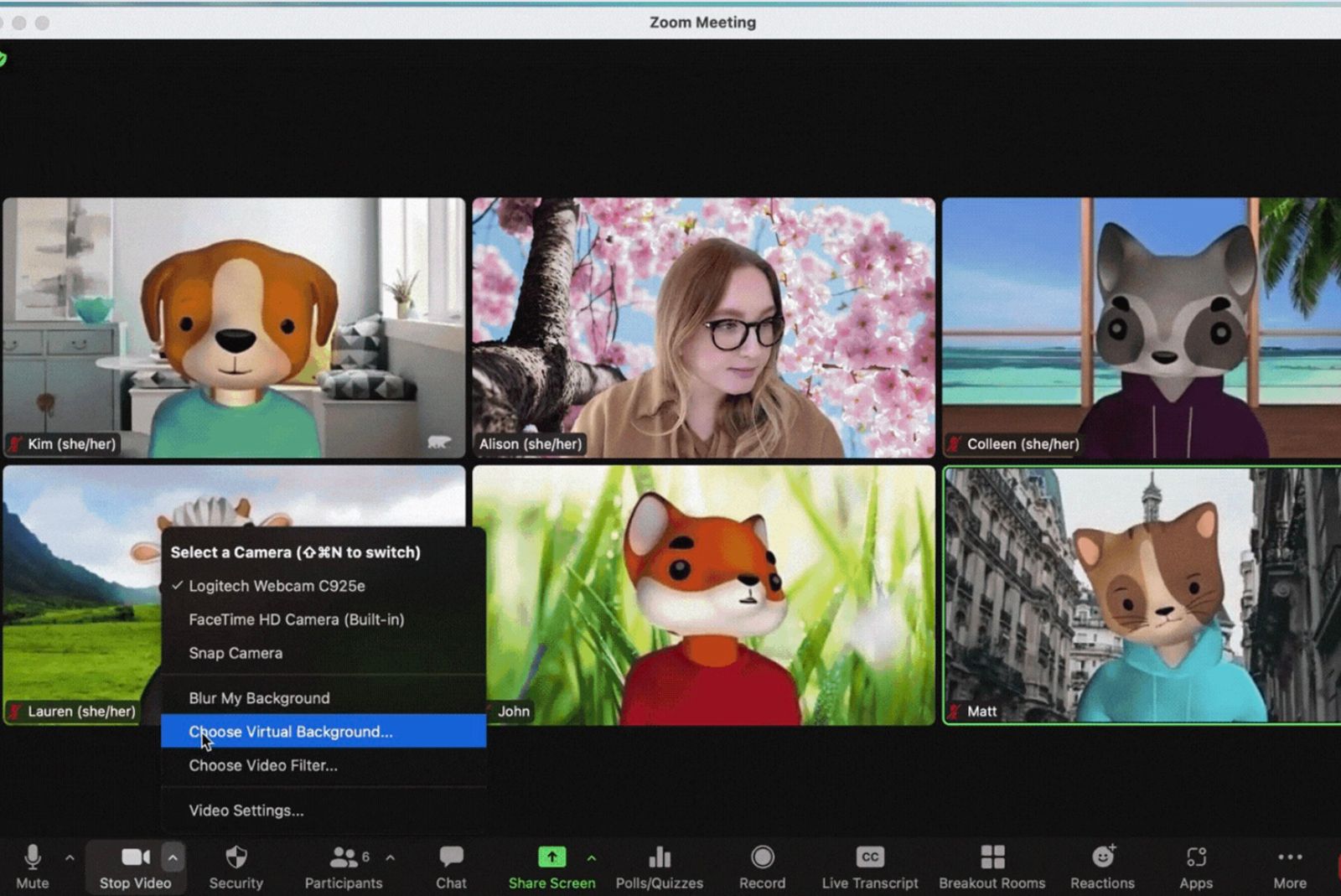 How to use avatars in Zoom: Be a dog or a fox in your next call photo 2