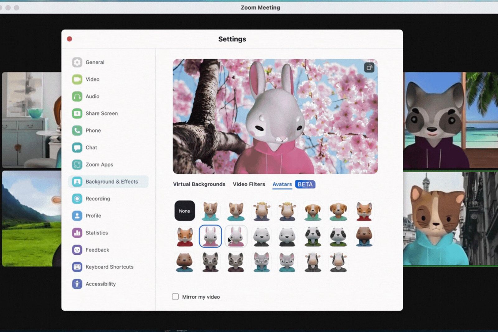 How to use avatars in Zoom: Be a dog or a fox in your next call photo 3
