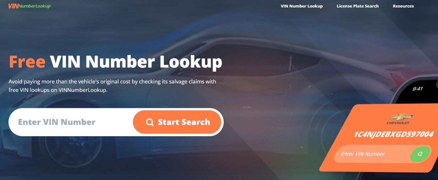 Overview of VINNumberLookup: Get your vehicle history report and free VIN lookup photo 2