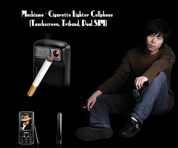 cigarette lighter built into mobile phone image 1