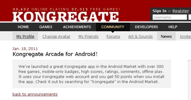 kongregate arcade boosts android as viable gaming platform image 1