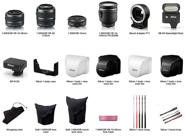 nikon 1 v1 and j1 cameras complemented by lens and accessory range image 1