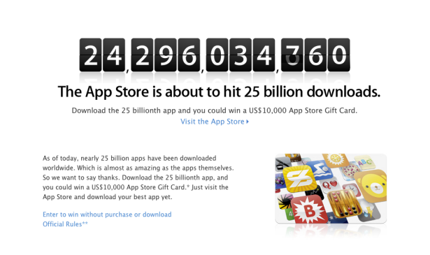 apple nearly 25 billion apps downloaded image 1