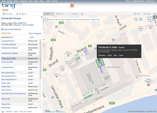 somerset house venue map marked on bing as microsoft’s mobile search focus goes local image 1