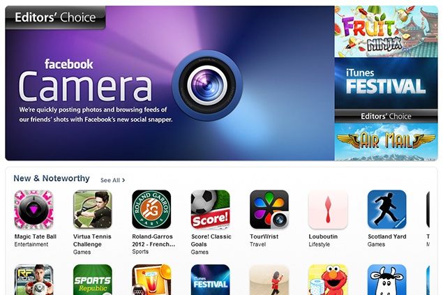 facebook camera is one of apple s first ever editors choice in app store image 1