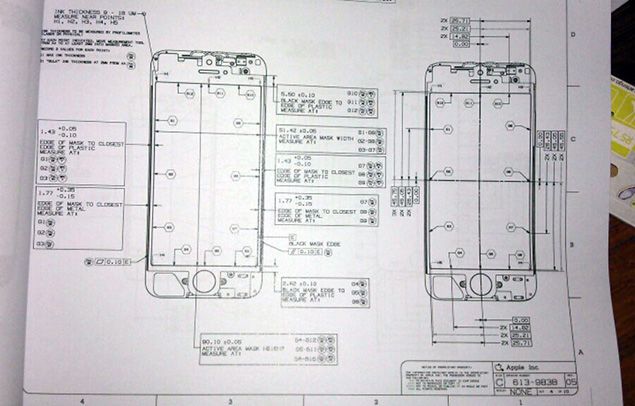 iphone 5 schematic appears to confirm 4 inch 16 9 widescreen display image 1