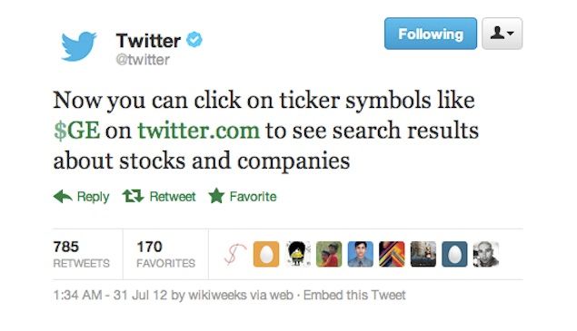 twitter introduces cashtags stock symbol but is accused of stealing the idea from stocktwits  image 1