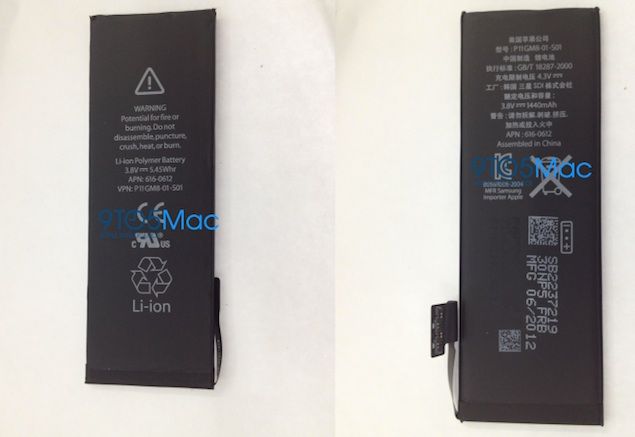 iphone 5 battery spotted higher capacity to support lte image 1