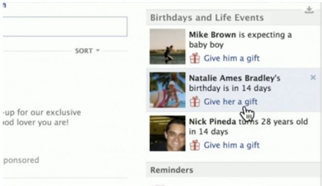 facebook gifts say happy birthday with an actual physical present image 1