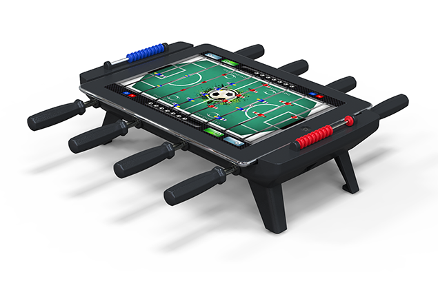 you ve had the icade and pinball add ons now turn your ipad into table football with classic match foosball image 1