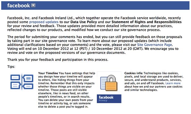 the facebook site governance vote email explained image 1