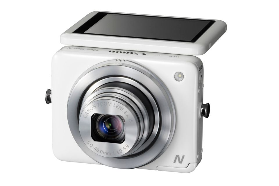 canon powershot n offers tilting screen any way up photography image 1