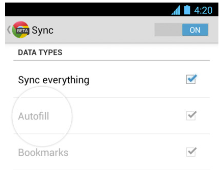 upcoming google chrome for android release to feature autofill text and saved passwords image 1