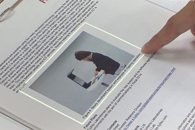 new fujitsu tech turns paper into touchscreen image 1