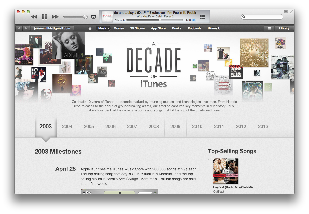 apple celebrates a decade of itunes in new timeline image 2