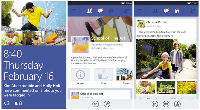 microsoft redesigns facebook for windows phone in new beta image 1