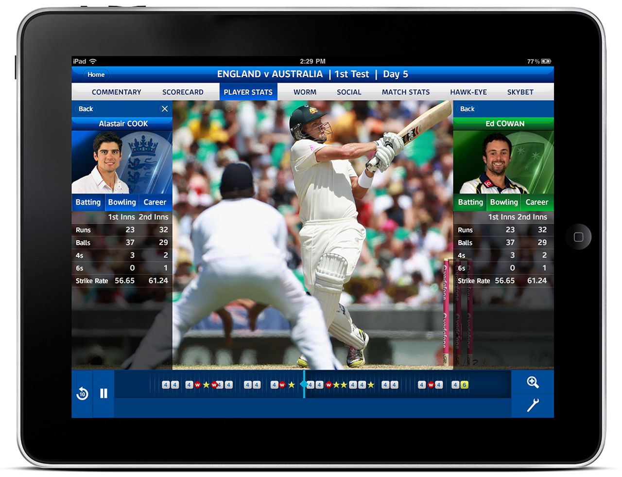 sky sports for ipad app updated with new ashes specific event centre image 1