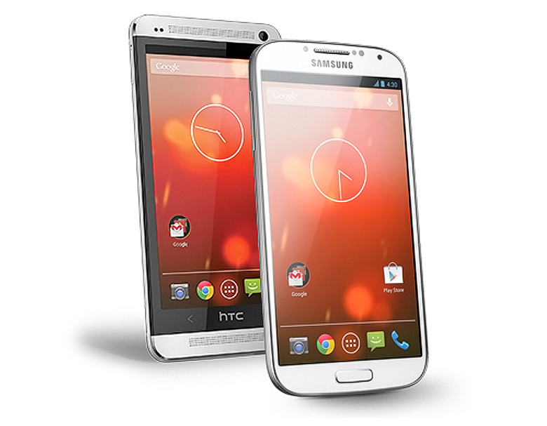 google edition galaxy s4 and htc one now available in us on google play image 1