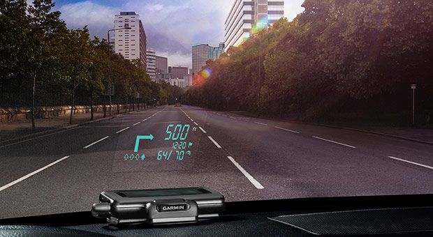 garmin hud projects road directions on to your windscreen image 1