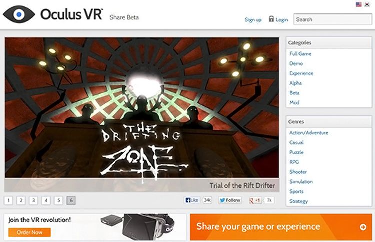 oculus share launches in beta a marketplace for oculus rift games and apps image 1
