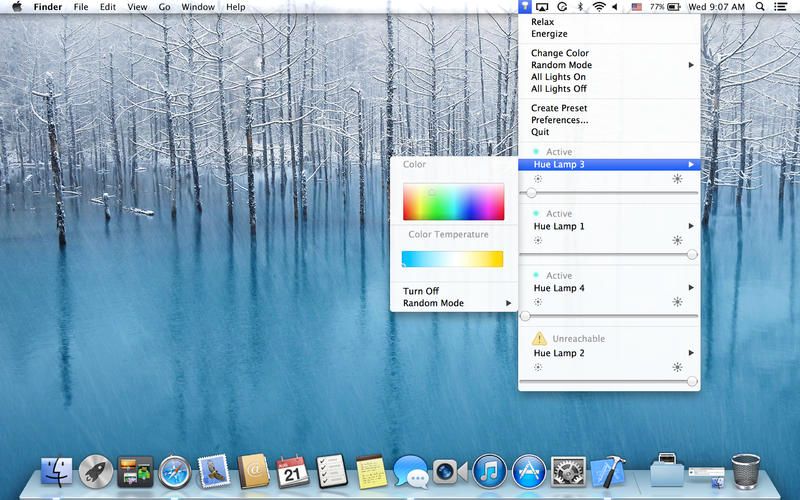 hue menu bar app lets you control philips hue from any mac image 1