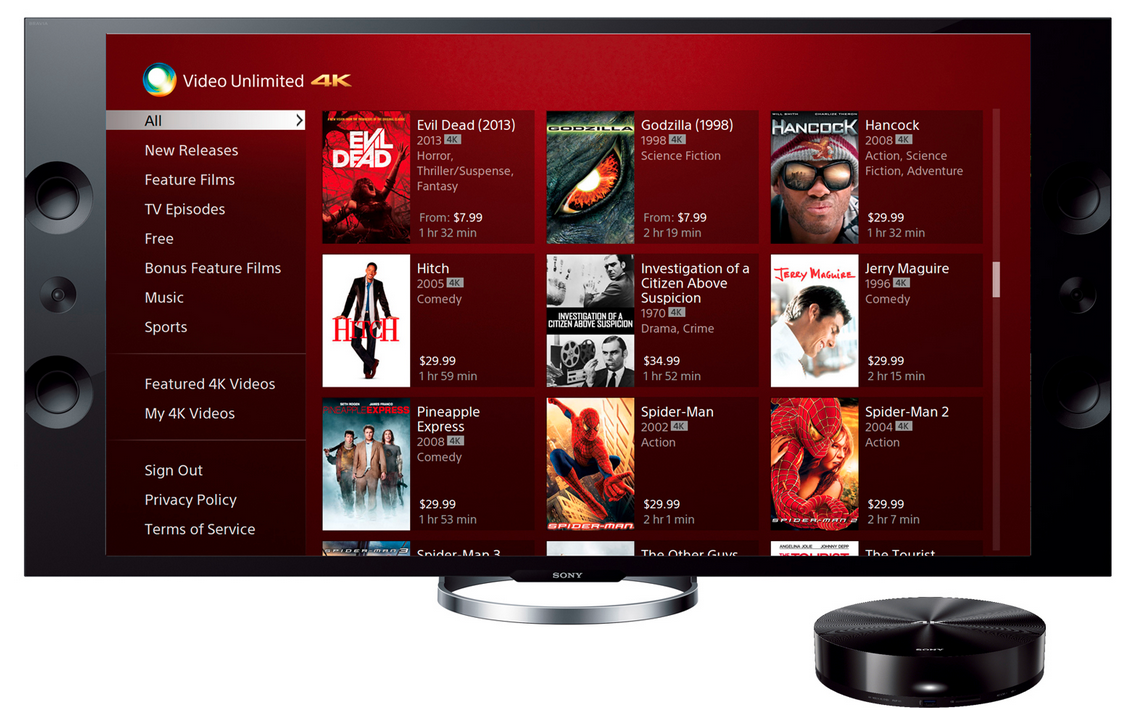 sony s 4k video download service now available offering up 70 titles for your consumption image 1