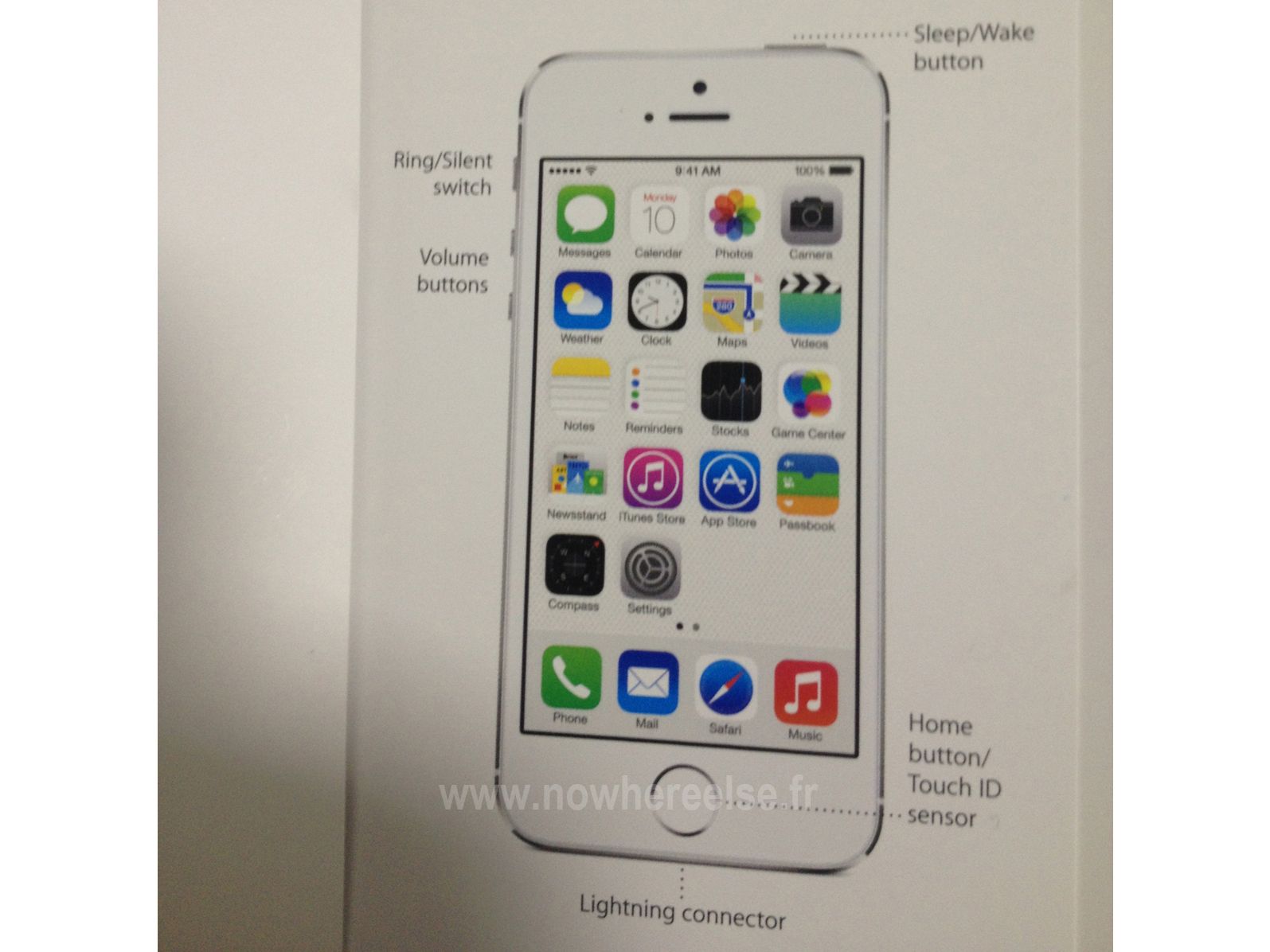 iphone 5s fingerprint reader called touch id sensor appears ahead of tonight s apple launch image 1