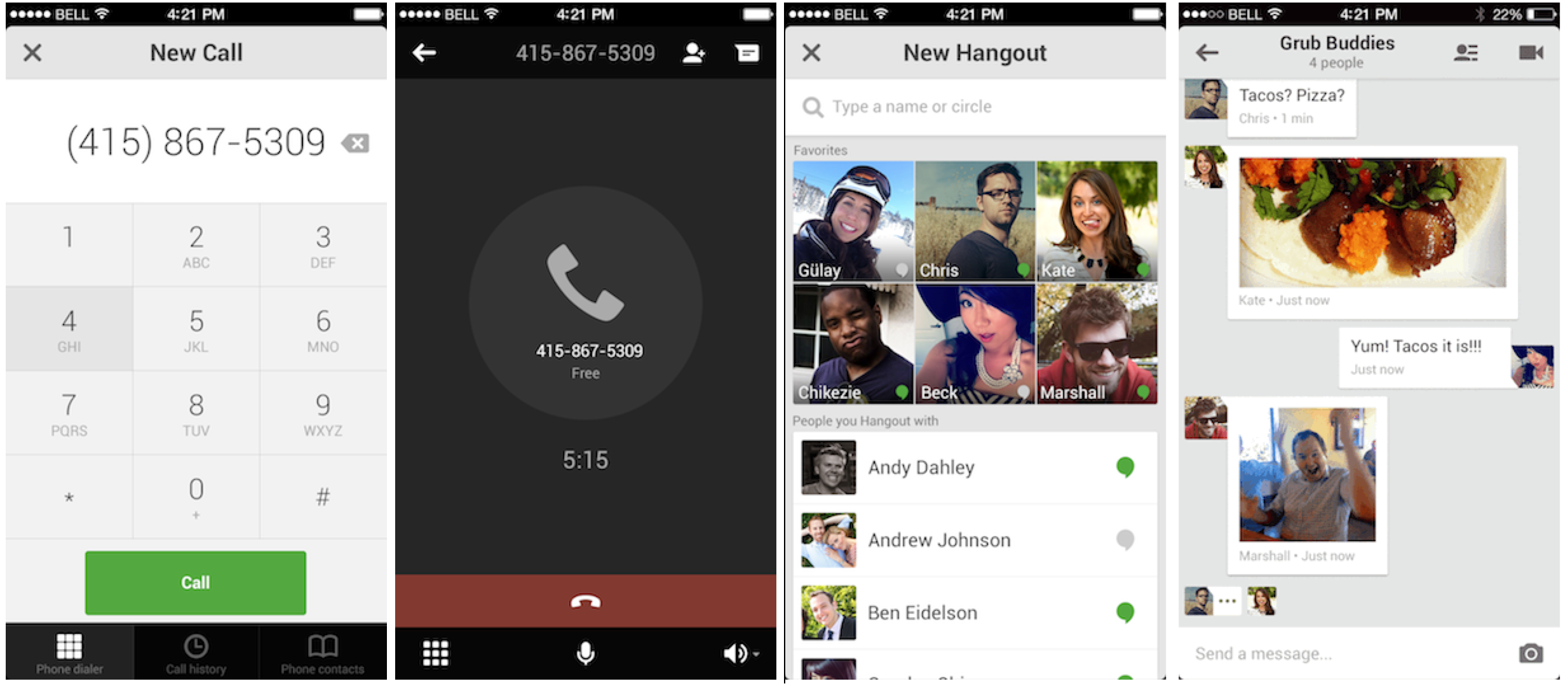 google hangouts for ios updated with free voice calls in the us image 1