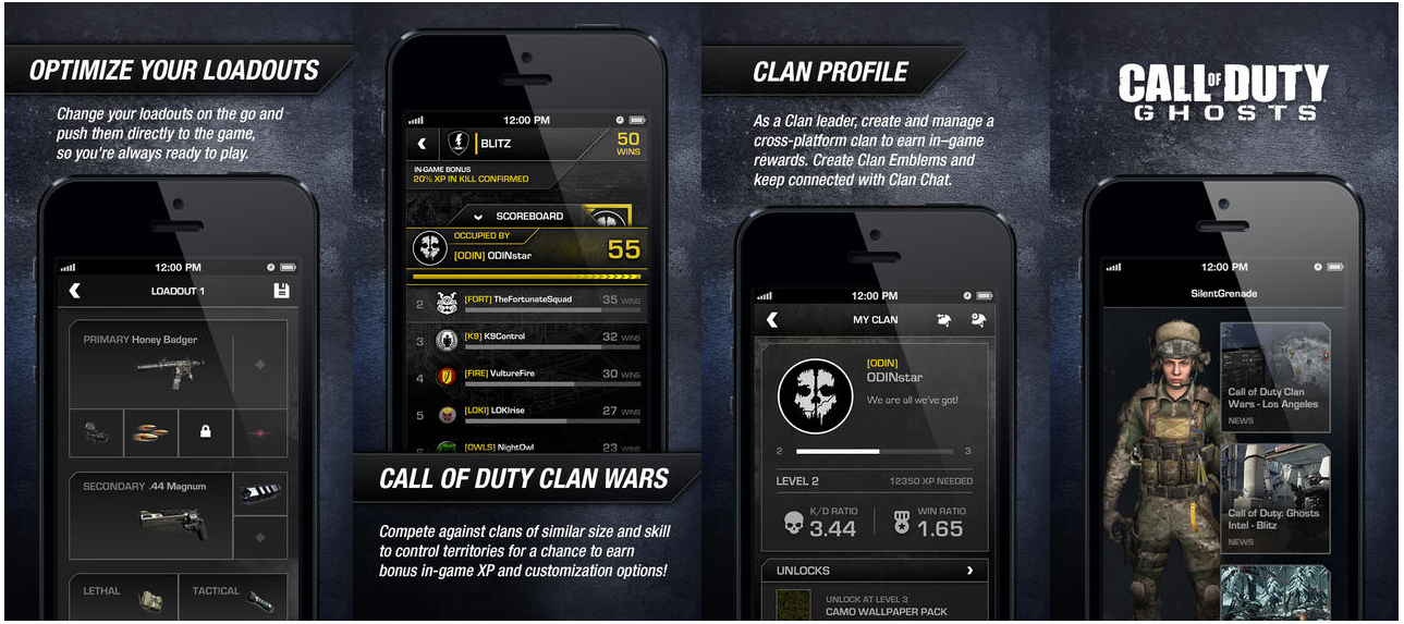 call of duty ghosts companion app for ios android and wp8 released image 1