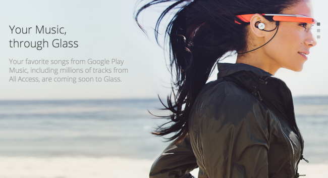 google announces music integration for glass unveils special earbuds image 1
