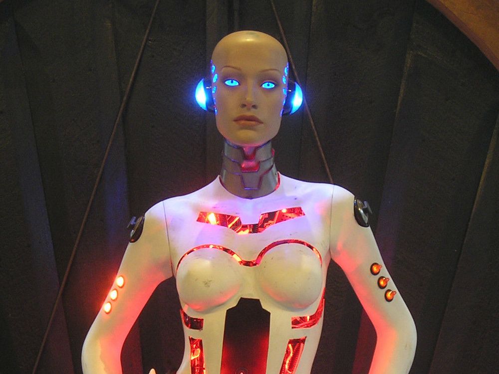 hoping for an iphone dock this christmas how about a life size flashing robot girl  image 1