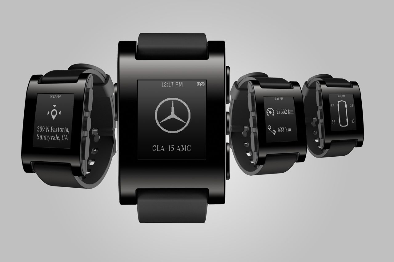 mercedes benz and pebble partnership brings smartwatch features to your car image 2