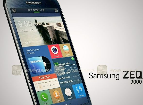 samsung s first tizen smartphone shown off in leaked photo revealing 4 8 inch hd display image 1