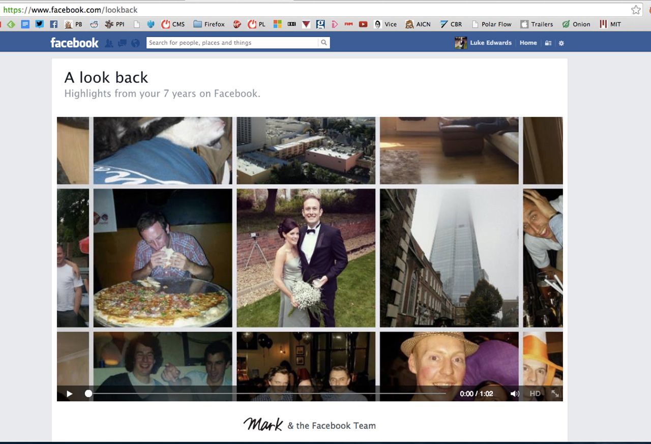 facebook look back shows you a video of your life since joining facebook image 1