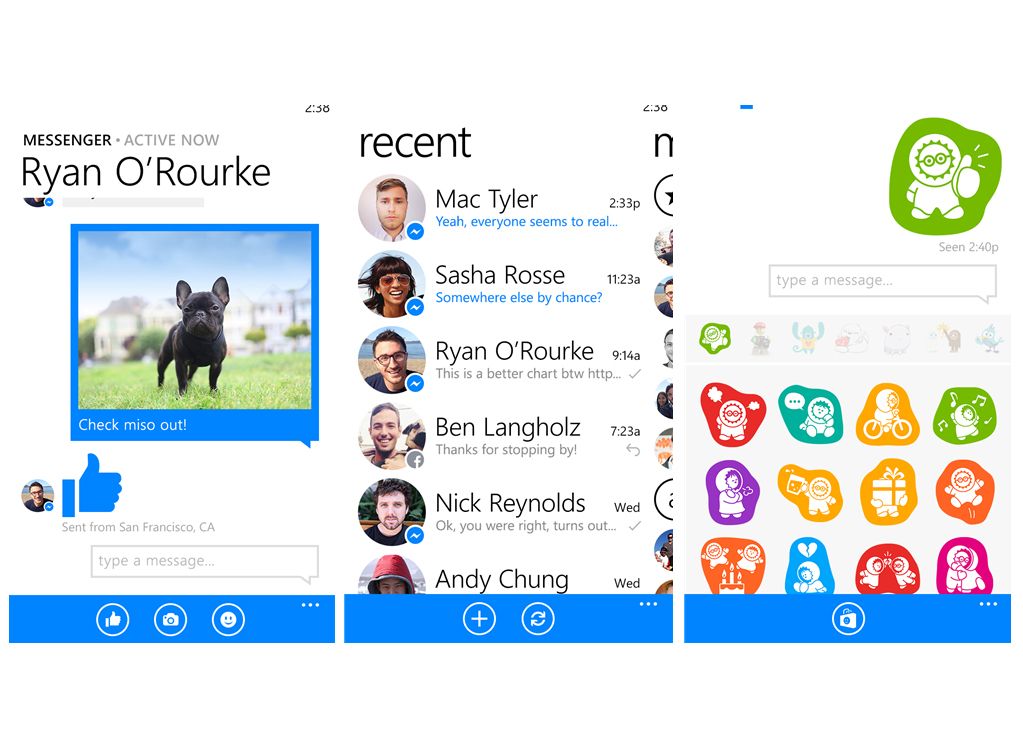 facebook messenger lands for windows phone without voice messaging and chat heads image 1