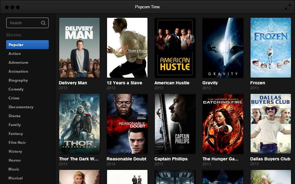 popcorn time is the netflix for illegal movie torrents image 1