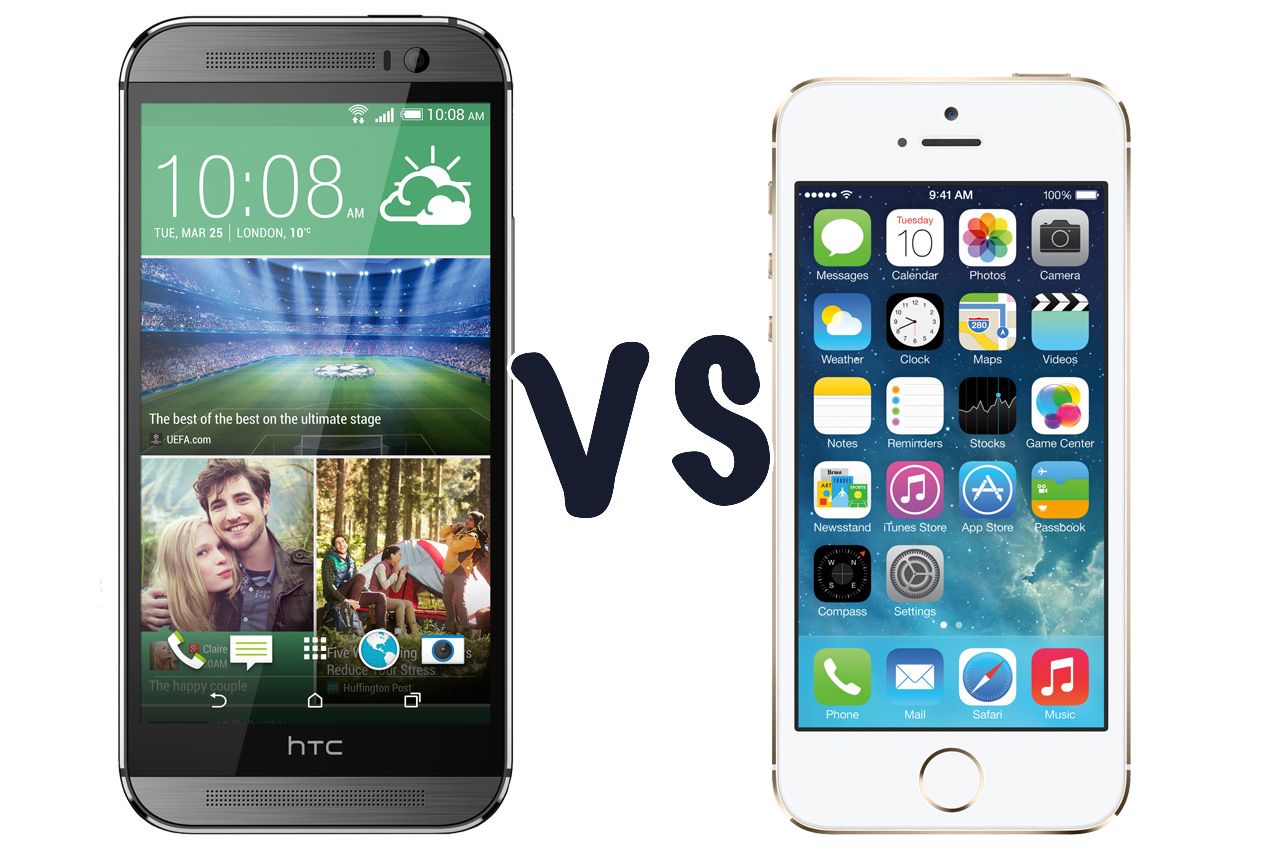 htc one m8 vs iphone 5s what s the difference  image 1