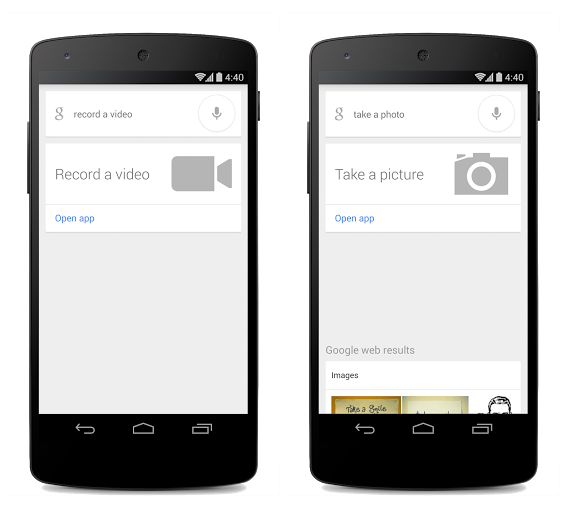google search for android now lets you take a photo or video with ok google voice command image 1