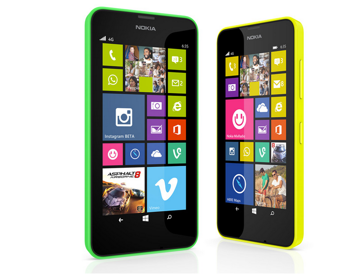 nokia unveils 4 5 inch lumia 630 and lumia 635 windows phone 8 1 phones image 1