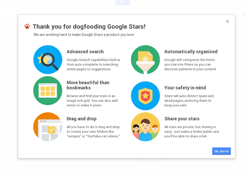 google stars bookmark service with images folders and filters revealed in leaked video image 1