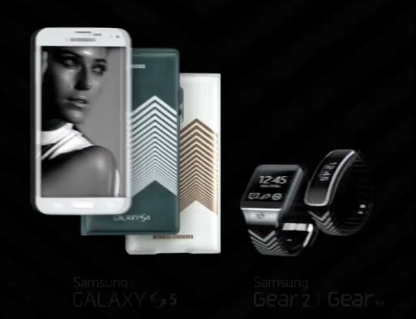 samsung teases nicholas kirkwood accessories with chevron for galaxy s5 gear 2 and gear fit image 1
