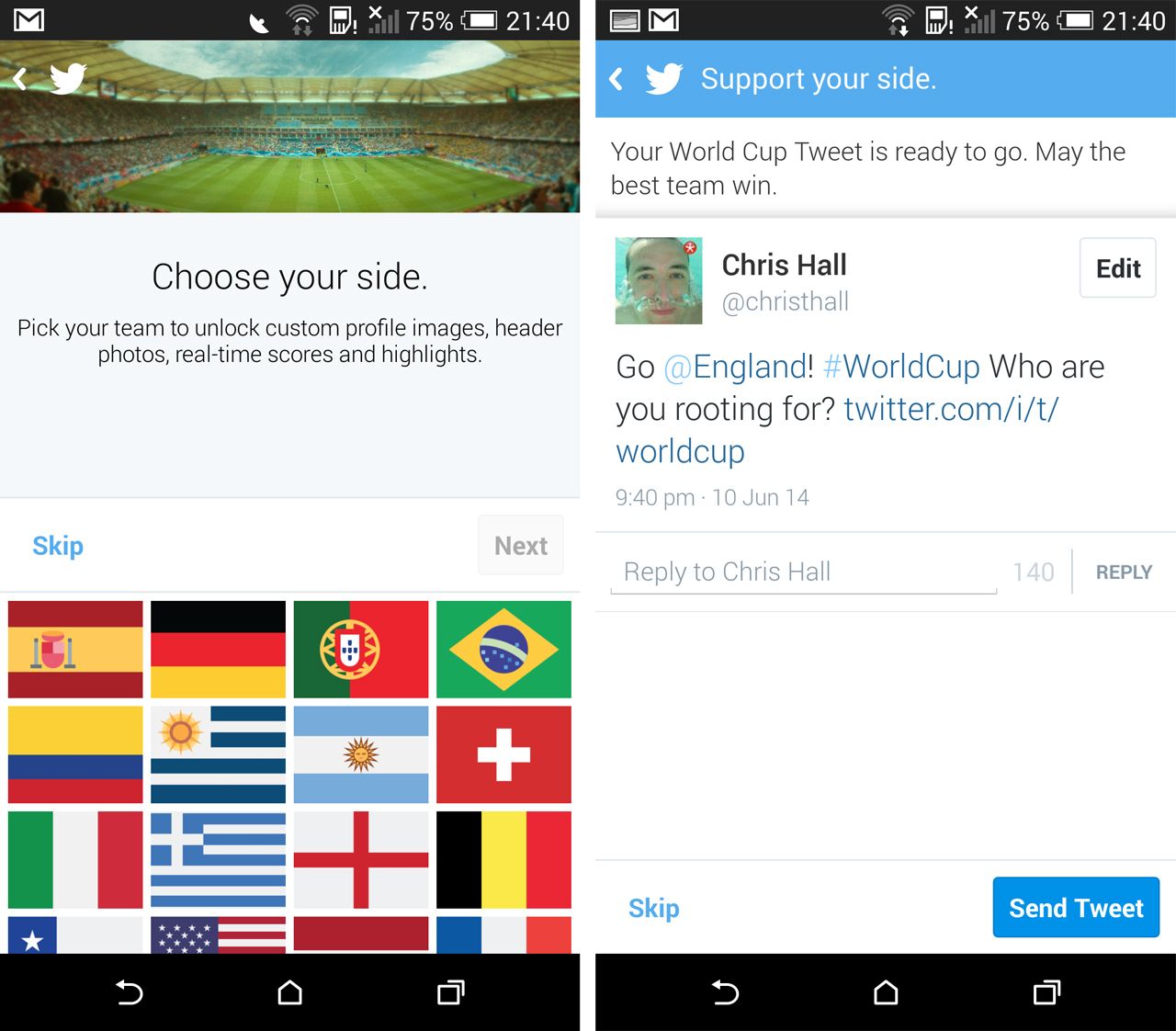 following the worldcup on twitter soccer edition hashflags and more image 5