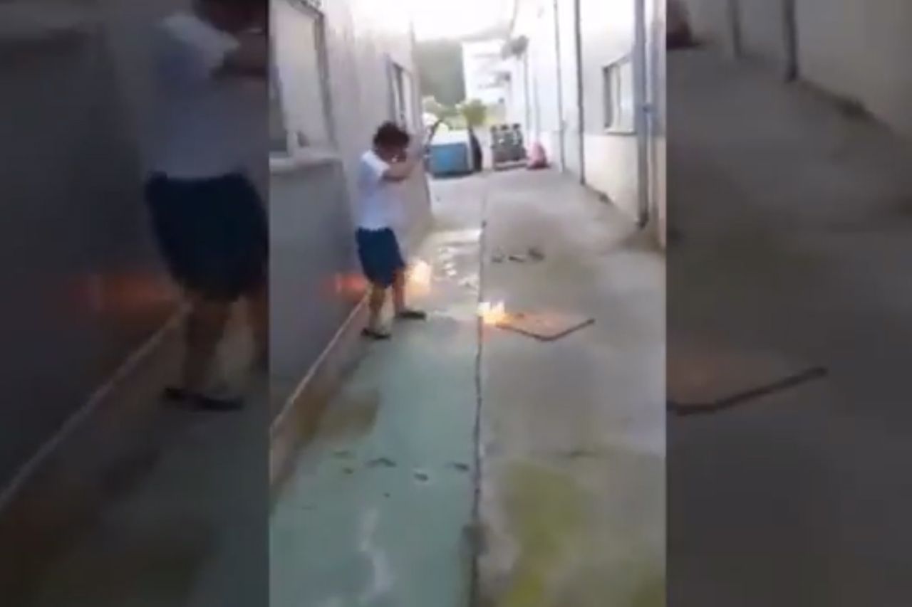 Video shows what happens when you hit a Samsung battery with a hammer