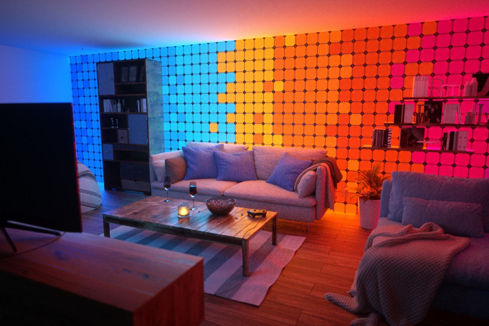 Stunning Nanoleaf Canvas turns a wall into light image 1