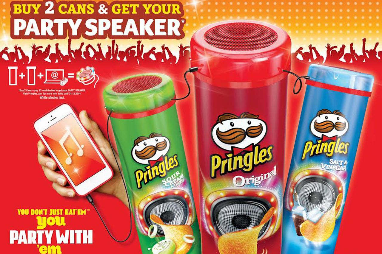 pringles giving away free packet top speakers that deliver crisp sound image 1