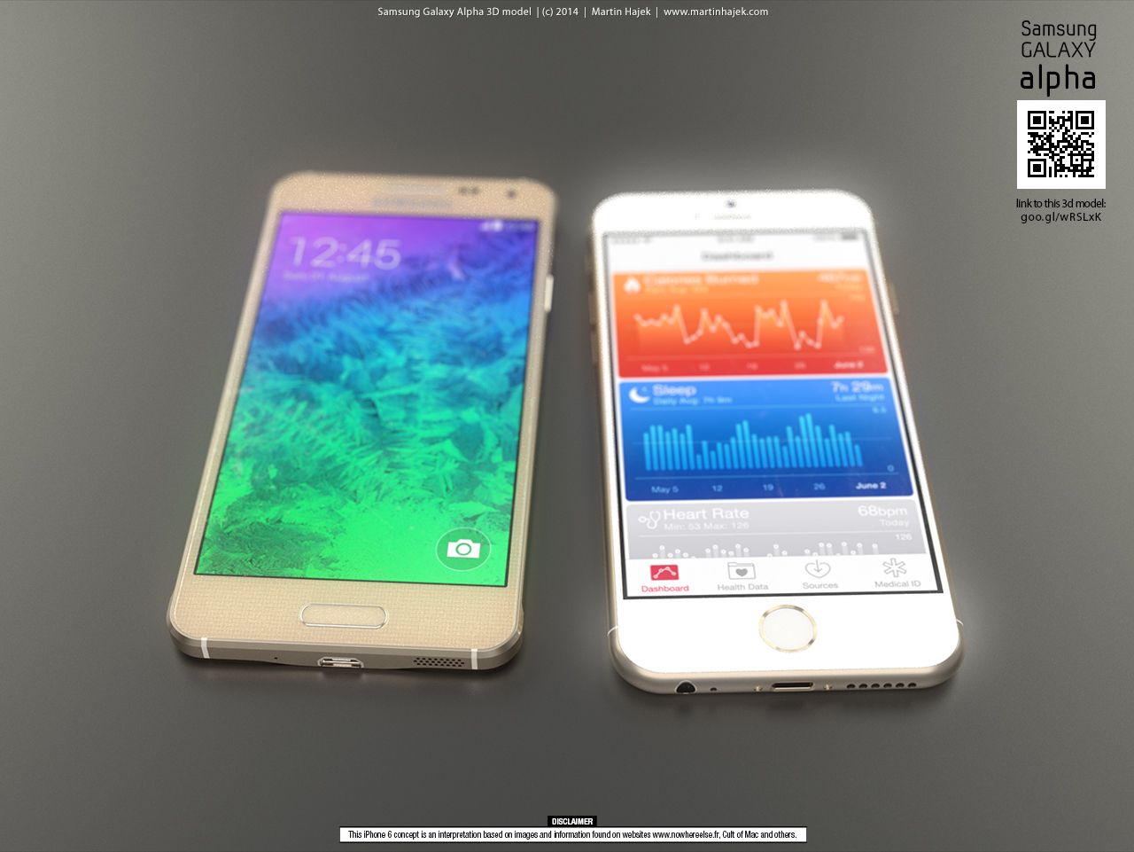 iphone 6 vs samsung galaxy alpha in render showdown concept pics aplenty image 1