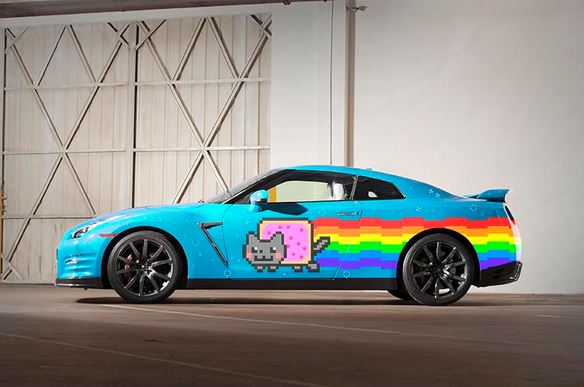 nissan to the rescue car maker gifts nyan cat gtr to deadmau5 after ferrari fall out image 1