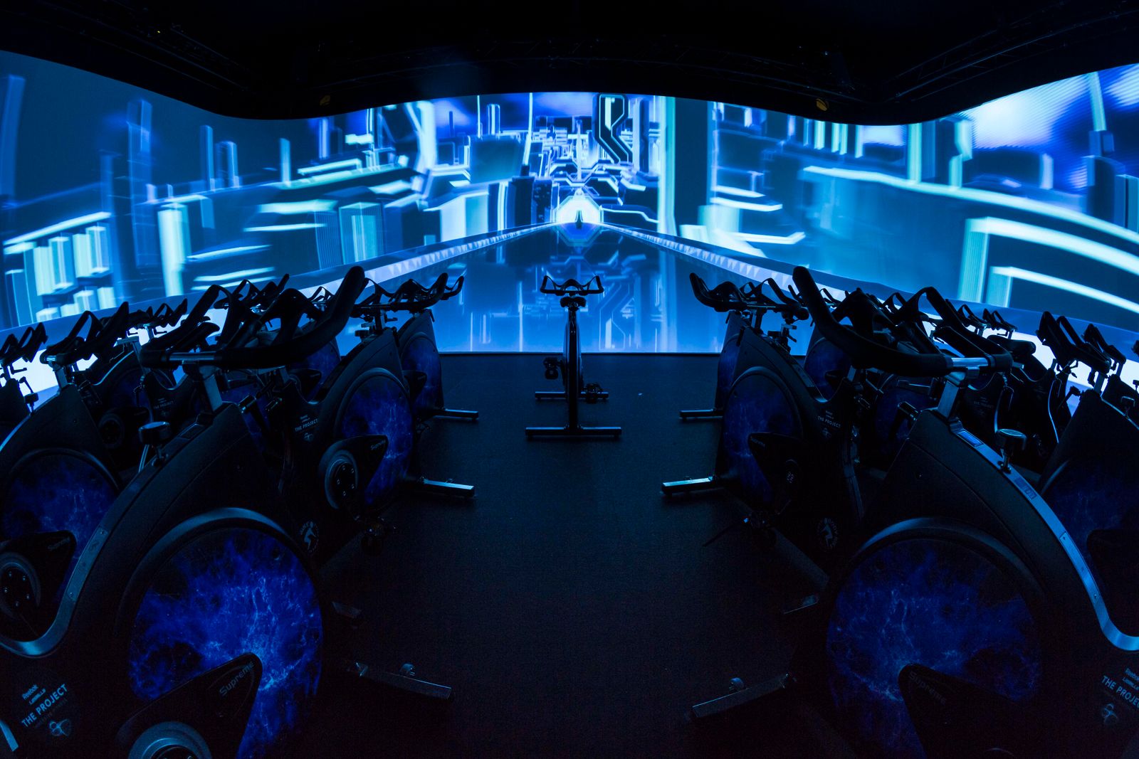 david lloyd s immersive fitness studio is like a spin class through tron image 1