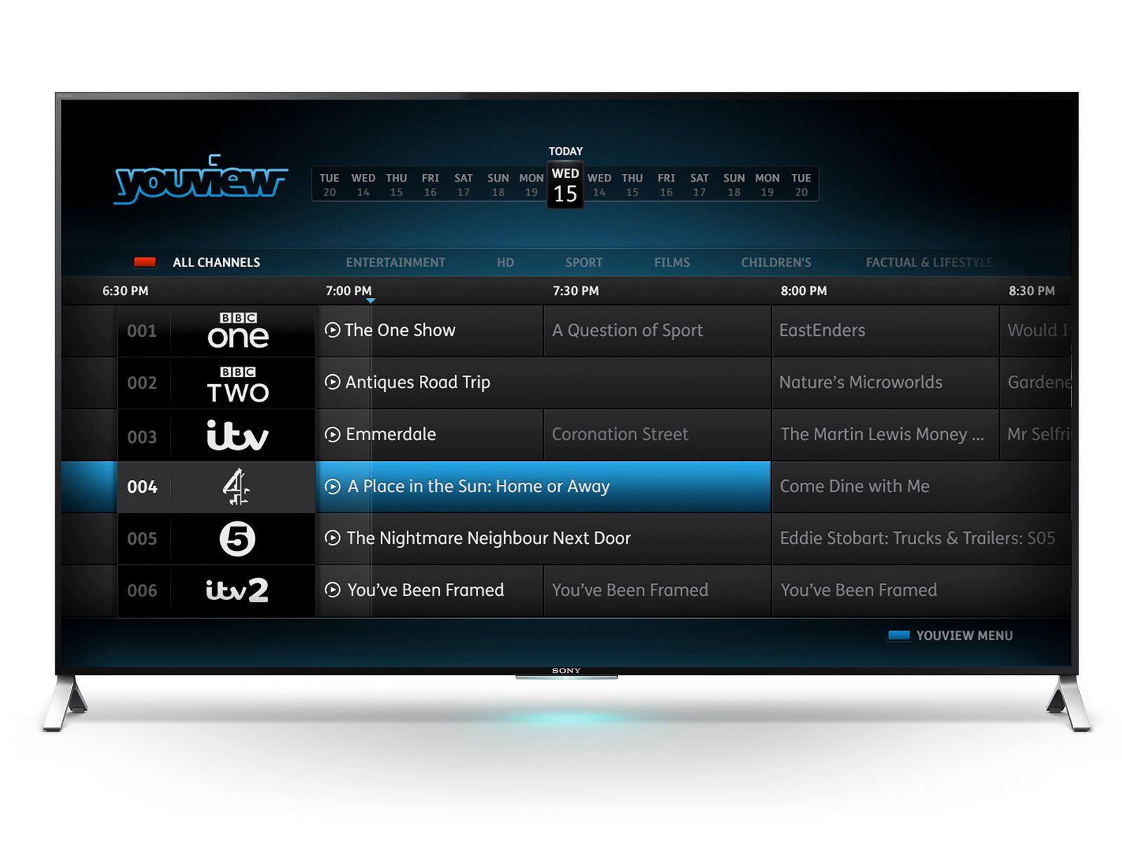 sony offers integrated youview on 2015 bravia range image 1