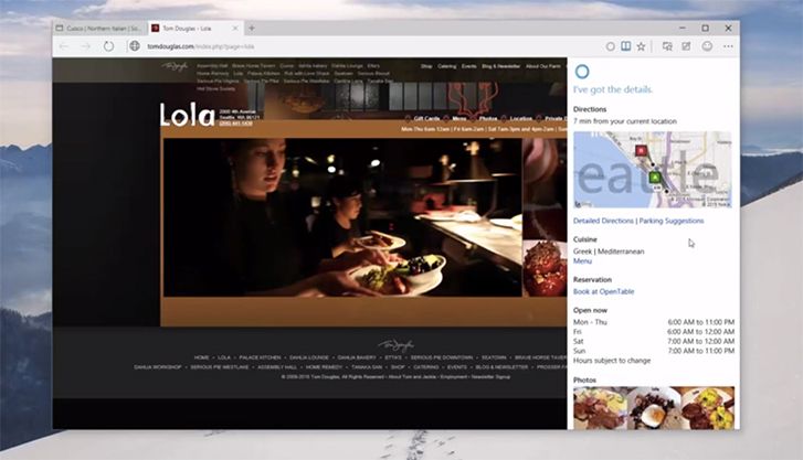 microsoft spartan shown off with cortana changing the way we browse the web video  image 1